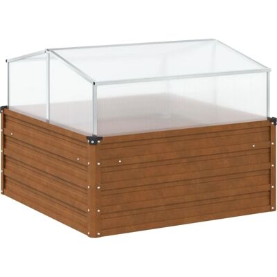 Jardinière vidaXL avec serre en acier corten - Pot de jardin Jardinière vidaXL avec serre en acier corten - Pot de jardin