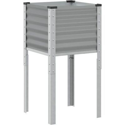 vidaXL Tuinbak Grey 45x45x88 cm Staal - Tuinbak vidaXL Tuinbak Grey 45x45x88 cm Staal - Tuinbak