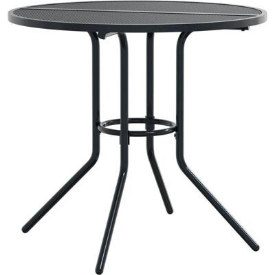 vidaXL Ronde Antraciet Stalen Tuin- en Buiten Tafel vidaXL Ronde Antraciet Stalen Tuin- en Buiten Tafel
