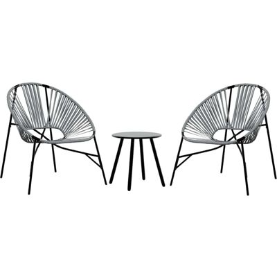 vidaxl Gartenstuhl-Set - Langlebiges PE Rattan, Stahlrahmen, UV-beständig vidaxl Gartenstuhl-Set - Langlebiges PE Rattan, Stahlrahmen, UV-beständig