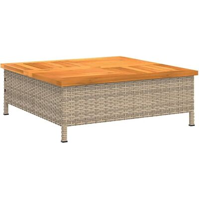 vidaXL Table de Jardin Beige Marron - Table extérieure - Publicité vidaXL Table de Jardin Beige Marron - Table extérieure - Publicité
