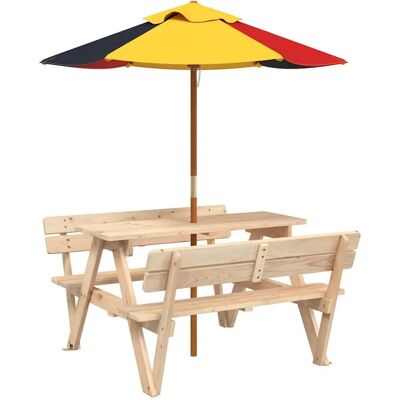 vidaXL Mesa exterior multicolor para niños - Jardín y patio vidaXL Mesa exterior multicolor para niños - Jardín y patio