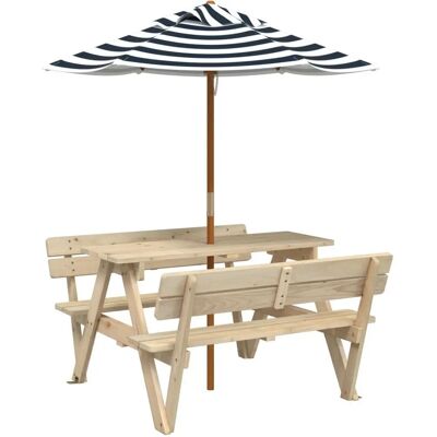 vidaXL 3281618 Gartentisch - Picknicktisch für Kinder mit Sonnenschirm vidaXL 3281618 Gartentisch - Picknicktisch für Kinder mit Sonnenschirm