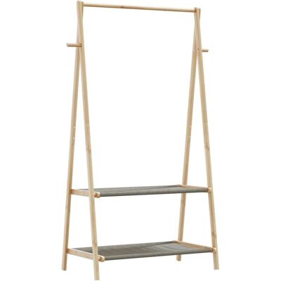 vidaXL Kleiderständer mit Ablagen 96x45,5x150,5 cm Bambus Braun - Kleiderständer vidaXL Kleiderständer mit Ablagen 96x45,5x150,5 cm Bambus Braun - Kleiderständer