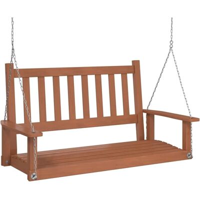 vidaXL Gartenschaukelbank mit Metallketten Braun 115x65x63cm - Gartenschaukelbank vidaXL Gartenschaukelbank mit Metallketten Braun 115x65x63cm - Gartenschaukelbank