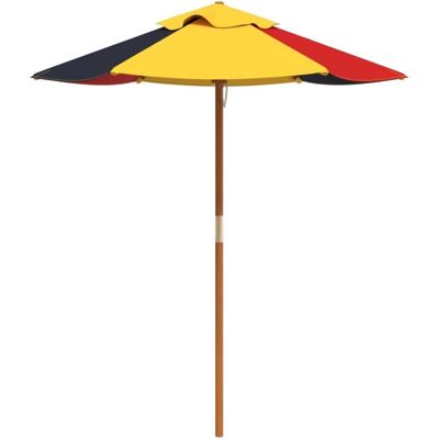 vidaXL Kinder-Garten Schirm - Holzstange, UV-Schutz, Kippmechanismus, Mehrfarben - Gartenschirm vidaXL Kinder-Garten Schirm - Holzstange, UV-Schutz, Kippmechanismus, Mehrfarben - Gartenschirm