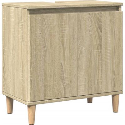 vidaXL Waschbeckenunterschrank Sonoma-Eiche Holzwerkstoff vidaXL Waschbeckenunterschrank Sonoma-Eiche Holzwerkstoff
