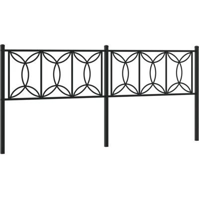 vidaXL Metall Kopfteil Schwarz 193 cm - Kopfteil vidaXL Metall Kopfteil Schwarz 193 cm - Kopfteil