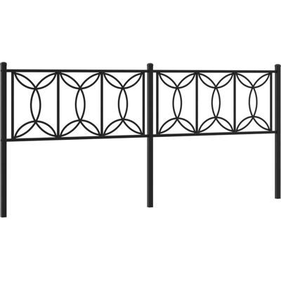 vidaXL Kopfteil Metall Schwarz 200 cm - Kopfteil vidaXL Kopfteil Metall Schwarz 200 cm - Kopfteil