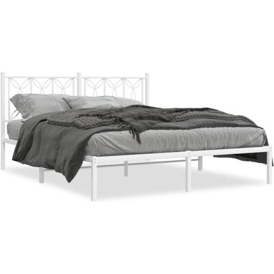 vidaXL Bettgestell - Metall, Weiß, 193x203cm - Bettgestell vidaXL Bettgestell - Metall, Weiß, 193x203cm - Bettgestell