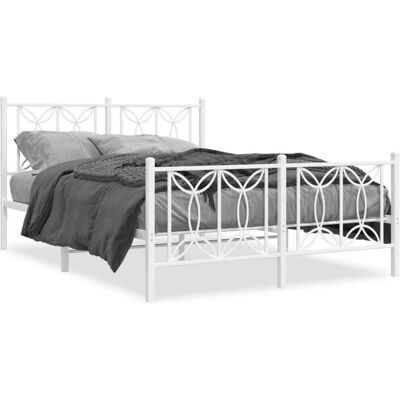 vidaXL Valkoinen metallirunko - 135x190 cm - Vakaa ja tyylikäs vidaXL Valkoinen metallirunko - 135x190 cm - Vakaa ja tyylikäs