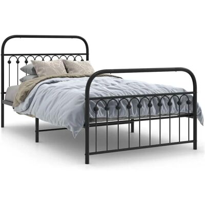 vidaXL Stahlbettgestell mit Kopf- und Fußteil - Bett Typ vidaXL Stahlbettgestell mit Kopf- und Fußteil - Bett Typ