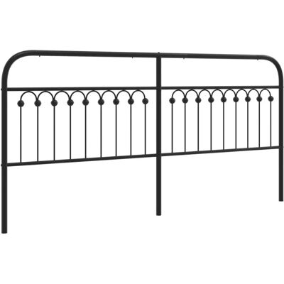 Tête de lit en métal noir vidaXL 193 cm - Tête de lit - Publicité Tête de lit en métal noir vidaXL 193 cm - Tête de lit - Publicité