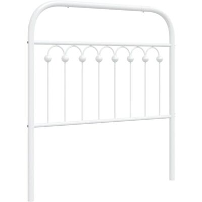 vidaXL Hvidt metalhovedgærde 90 cm - Hovedgærde vidaXL Hvidt metalhovedgærde 90 cm - Hovedgærde