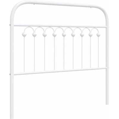 vidaXL Metalhovedgavl Hvid 100 cm - Hovedgærde vidaXL Metalhovedgavl Hvid 100 cm - Hovedgærde
