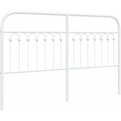 vidaXL Witte 150 cm Metalen Hoofdbord - Hoofdbord vidaXL Witte 150 cm Metalen Hoofdbord - Hoofdbord