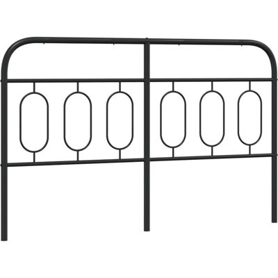 vidaXL Metallinen pääty Musta - 137 cm vidaXL Metallinen pääty Musta - 137 cm