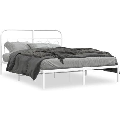 vidaXL Bettgestell 150x200cm Weiß - Bettgestell vidaXL Bettgestell 150x200cm Weiß - Bettgestell