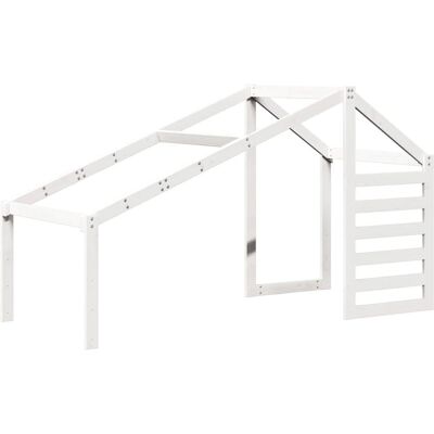 vidaXL Lit d'enfant avec toit blanc 198x87x113 cm Bois massif Pin - Canopée de lit pour enfants - Publicité vidaXL Lit d'enfant avec toit blanc 198x87x113 cm Bois massif Pin - Canopée de lit pour enfants - Publicité