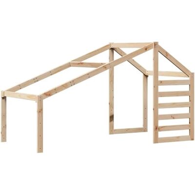 vidaXL Lit pour enfants avec toit et canopy 198x97x113 cm Bois massif de pin - Lit enfant avec toit - Publicité vidaXL Lit pour enfants avec toit et canopy 198x97x113 cm Bois massif de pin - Lit enfant avec toit - Publicité