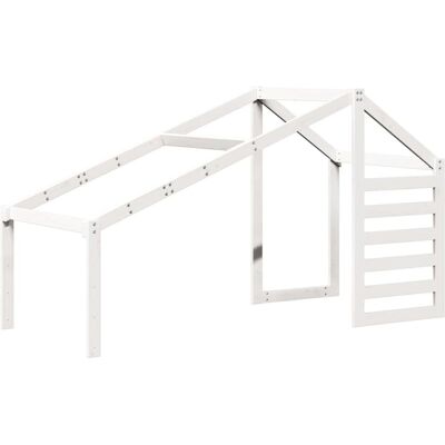 vidaXL Lit pour enfant avec toit et canopy blanc 198x97x113 cm Bois de pin massif - Publicité vidaXL Lit pour enfant avec toit et canopy blanc 198x97x113 cm Bois de pin massif - Publicité