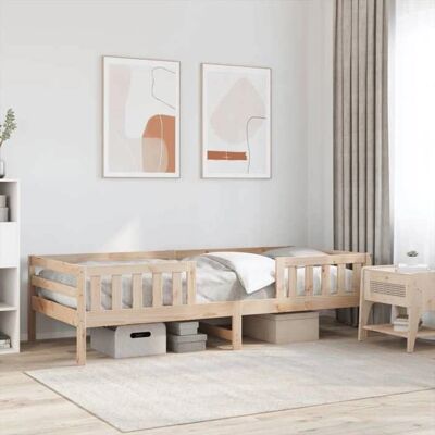 vidaXL Bettgestell - 90x200 - Natur - Modernes Design - Bettart vidaXL Bettgestell - 90x200 - Natur - Modernes Design - Bettart