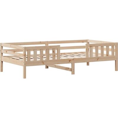 vidaXL Massivholzbett - Natur - 90x190 cm - Bettgestell vidaXL Massivholzbett - Natur - 90x190 cm - Bettgestell