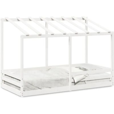 vidaXL Kinderbed in wit hout - Voor 4+ - Modern ontwerp vidaXL Kinderbed in wit hout - Voor 4+ - Modern ontwerp