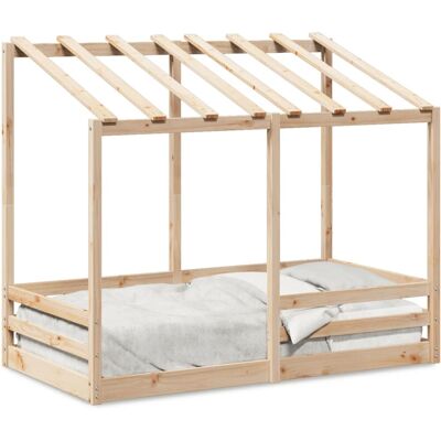 vidaXL Kinderbed Natuurlijke Hout - Kinderbed vidaXL Kinderbed Natuurlijke Hout - Kinderbed