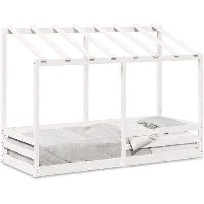 vidaXL Kinderbed - Wit - 75x190cm - Hout vidaXL Kinderbed - Wit - 75x190cm - Hout