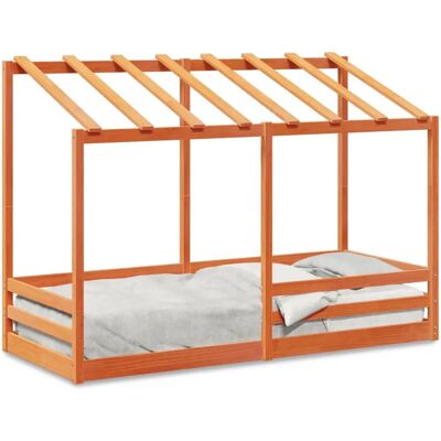 vidaXL Kinderbed - 80x160 cm - Massief dennenhout - Bruin vidaXL Kinderbed - 80x160 cm - Massief dennenhout - Bruin