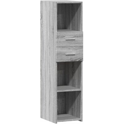 vidaXL Korkeahylly harmaa Sonoma 30x42,5x124 cm Inginääripuuta - Säilytyskaappi vidaXL Korkeahylly harmaa Sonoma 30x42,5x124 cm Inginääripuuta - Säilytyskaappi