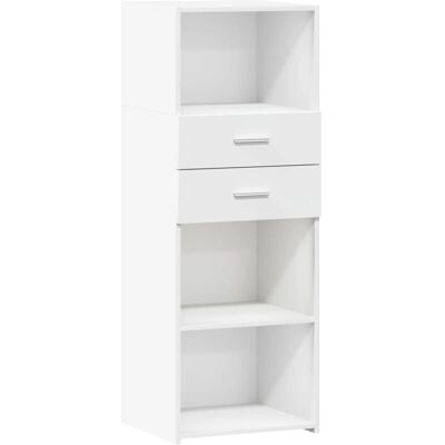 vidaXL 846166 Aparador alto blanco de ingeniería - Armario de almacenamiento vidaXL 846166 Aparador alto blanco de ingeniería - Armario de almacenamiento