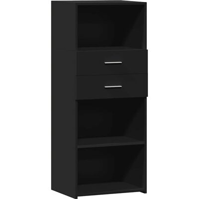 vidaXL Highboard Schwarz 50x42,5x124 cm Holzwerkstoff - Wohnzimmer Sideboard vidaXL Highboard Schwarz 50x42,5x124 cm Holzwerkstoff - Wohnzimmer Sideboard