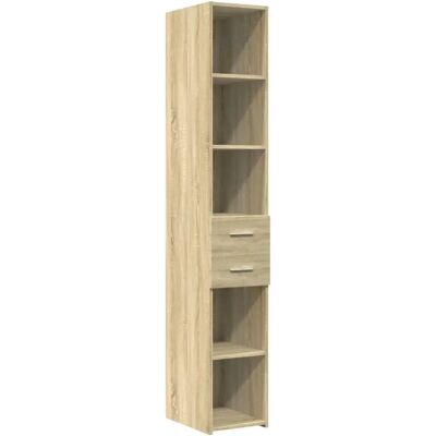 vidaXL Sonoma Eiken Wit Highboard - Opbergkast vidaXL Sonoma Eiken Wit Highboard - Opbergkast