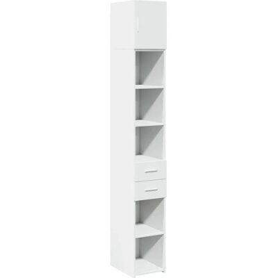 vidaXL Weißes Schmaler Aufbewahrungsschrank - Sideboard/Buffet - Wohnzimmermöbel vidaXL Weißes Schmaler Aufbewahrungsschrank - Sideboard/Buffet - Wohnzimmermöbel