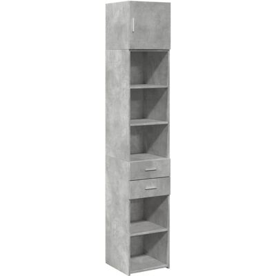 vidaXL Schlanker Stauraumschrank Beton Grau - Sideboard vidaXL Schlanker Stauraumschrank Beton Grau - Sideboard