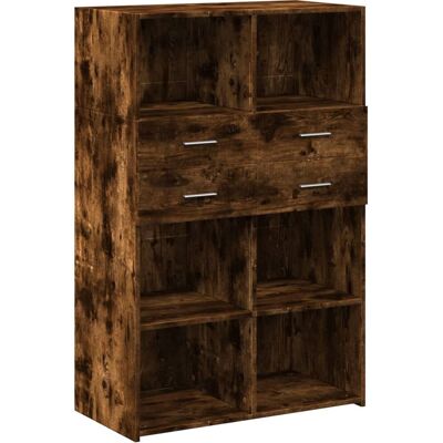 vidaXL Räuchereiche Highboard - Sideboard, 80x42,5x124 cm vidaXL Räuchereiche Highboard - Sideboard, 80x42,5x124 cm
