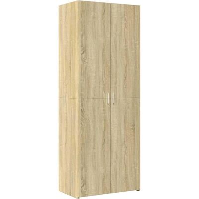 vidaXL højskab Sonoma eg - Opbevaringsskab - Sort vidaXL højskab Sonoma eg - Opbevaringsskab - Sort