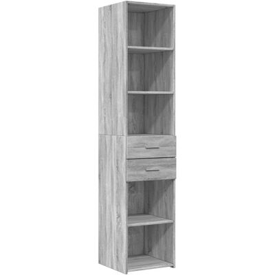 vidaXL Graues Sonoma Highboard - Lagerung aus Sperrholz vidaXL Graues Sonoma Highboard - Lagerung aus Sperrholz