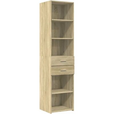 vidaXL Sonoma Eichen Highboard - Sideboard - Schwarz - Wohnzimmermöbel vidaXL Sonoma Eichen Highboard - Sideboard - Schwarz - Wohnzimmermöbel