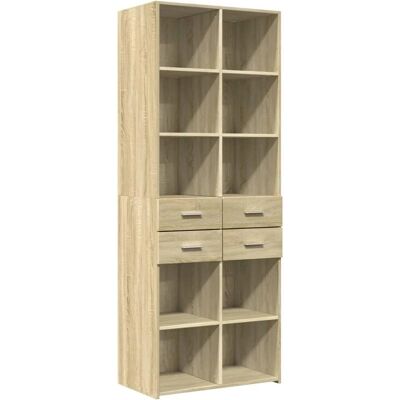 vidaXL Sonoma Eiken Hoge Kast - Opbergkast - Modern ontwerp vidaXL Sonoma Eiken Hoge Kast - Opbergkast - Modern ontwerp