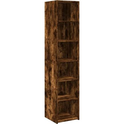 vidaXL Highboard Rauch Eiche 40x41x185 cm Holzwerkstoff - Anrichte vidaXL Highboard Rauch Eiche 40x41x185 cm Holzwerkstoff - Anrichte