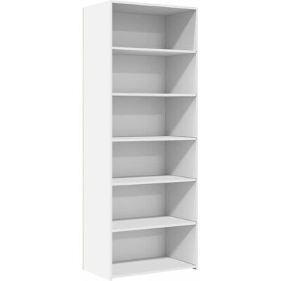 Buffet haut en bois stratifié blanc 70x41x185 cm - vidaXL - Publicité Buffet haut en bois stratifié blanc 70x41x185 cm - vidaXL - Publicité