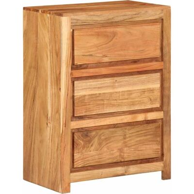 vidaXL Ladekast - Massief Acaciahout - 55x33x75 cm - Opbergruimte vidaXL Ladekast - Massief Acaciahout - 55x33x75 cm - Opbergruimte