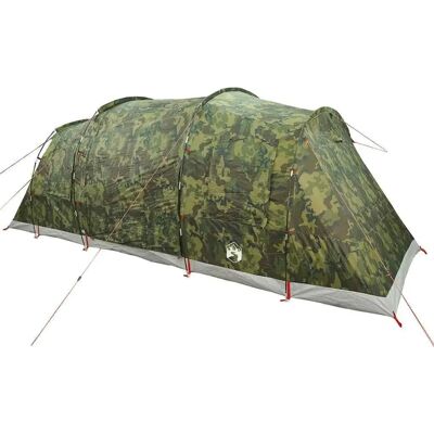 vidaXL Familien Tunnelzelt - Wasserdicht Camouflage für 6 Personen vidaXL Familien Tunnelzelt - Wasserdicht Camouflage für 6 Personen