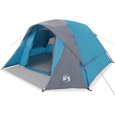 vidaXL Blau Orange Wasserdicht 4-Person Zelt - Hütte vidaXL Blau Orange Wasserdicht 4-Person Zelt - Hütte