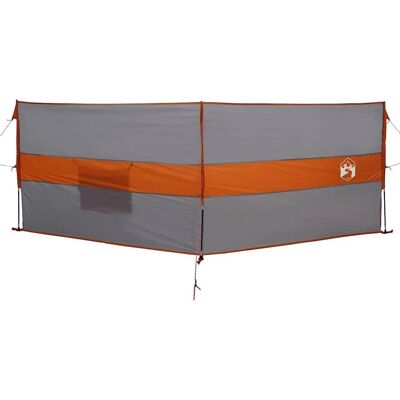 vidaXL Camping-Windschutz Grau und Orange - Wasserdicht 344x120 cm vidaXL Camping-Windschutz Grau und Orange - Wasserdicht 344x120 cm