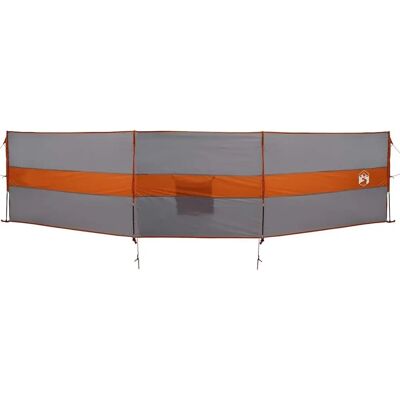 vidaXL Camping Windscreen - Waterproof Grey-Orange - 490x123 cm vidaXL Camping Windscreen - Waterproof Grey-Orange - 490x123 cm