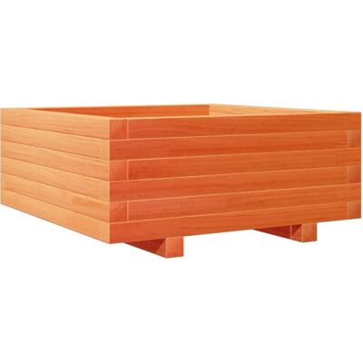 vidaXL Gartenpflanzkübel - Rustik Holzblumenbehälter 60x60x26,5cm vidaXL Gartenpflanzkübel - Rustik Holzblumenbehälter 60x60x26,5cm